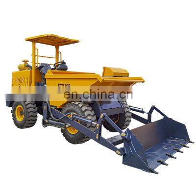 New cheap Construction 4x4 /3 Ton FCY30S self- loading Mini Dumper with Roller BAR or CABIN