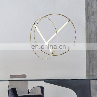 Modern Art Decor LED Pendant Light Luxury Ring Globe Loft Lighting For Living Room Bedroom Hotel Glass Hanging Lamp photo-5
