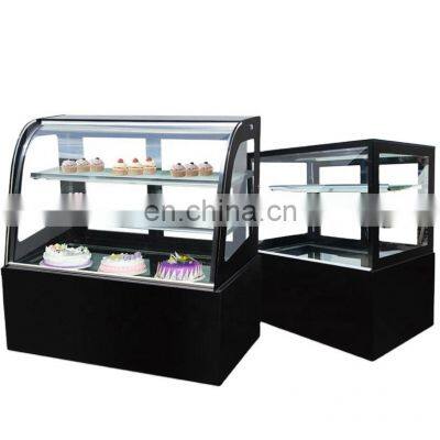 Commercial air cooler curved table top fresh keeping cabinet refrigerated cake ice cream display cabinet showcase