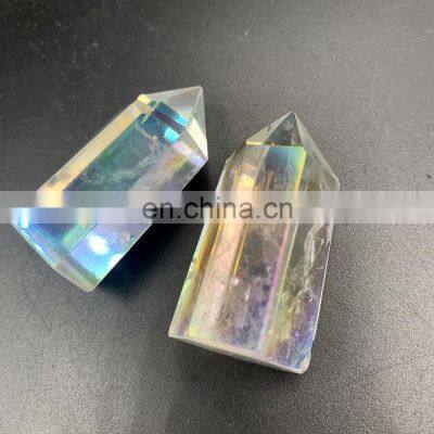 Natural Gemstones Aura Clear Quartz Double Points Towers Natural Crystal Dt Healing Stones Reiki Sets photo-2