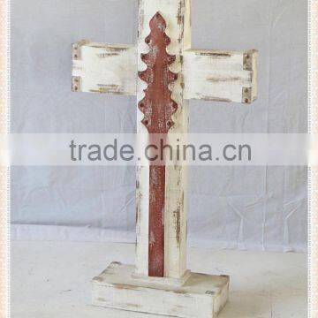 wholesale decorative vintage wood craft crosses for home&garden decor. HW15A00347