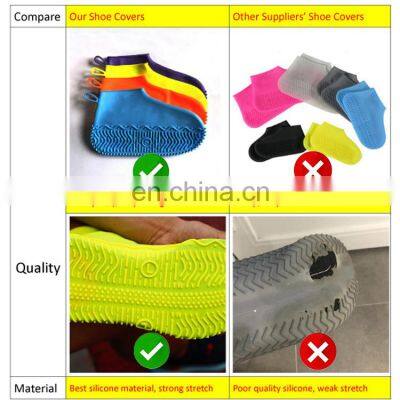 Amazon Top Sell Best Quality Unisex Reusable Shoes Protectors Waterproof Anti Slip Water Resistant Rain Silicone Shoes Covers photo-2