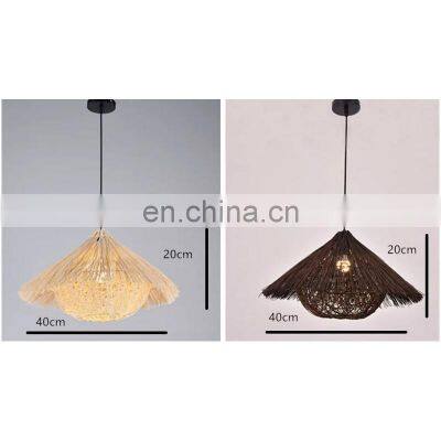 New Style Rustic Style Wicker Pendant Rattan Lampshade Woven Ceiling Light Lampshade High Quality Cheap WHolesale