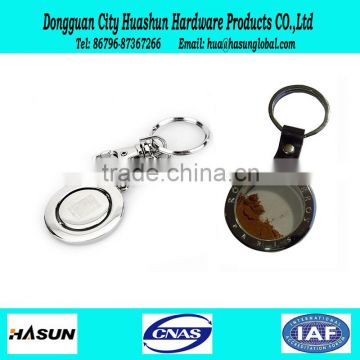 Glass Keychain with brown glass sand