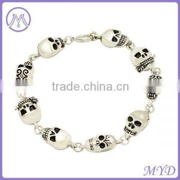 Fashion Stainelss Steel Skull Bracelet in Antique Silver Color photo-5