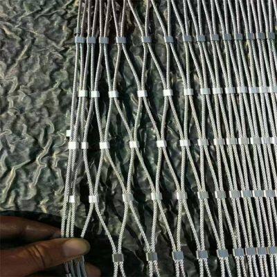 Tensile wire rope woven mesh, security ornaments buckle soft fence