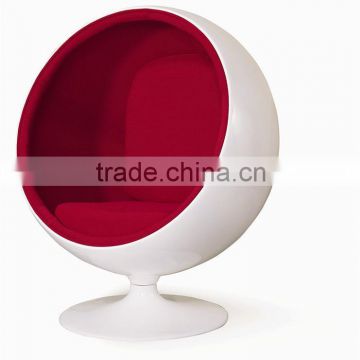 replica wholesale fiberglass blue/pink color ball chair , Eero style ball chair with high density foam by Eero Aarnio