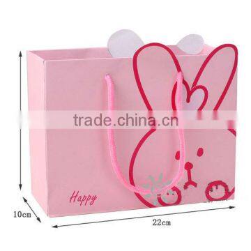 cute animinal printed custom made paper bag, Korea design gift bags