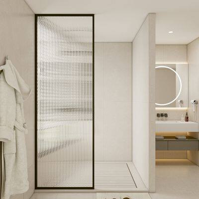 Modern Style Glass Shower Enclosure Interior Partition Tempered Glass for Bathroom