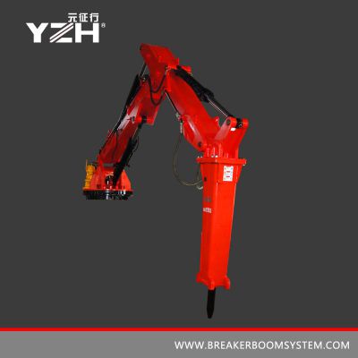 hydraulic boom rockbreaker system