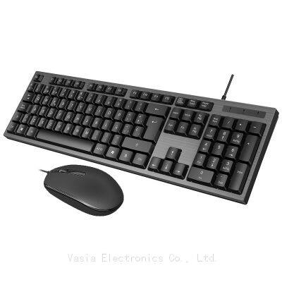 Direct Sales Wired Keyboard and Mouse Combo USB Wire Corded Keyboard and Mouse Set for Computer Laptop PC Desktop Notebook