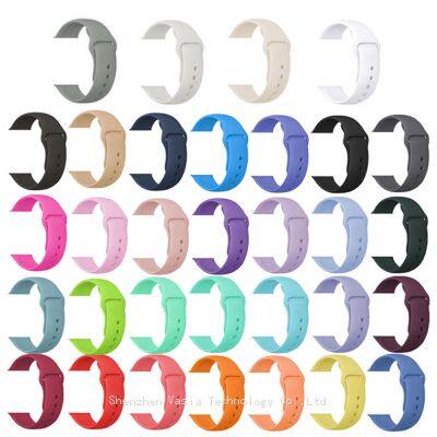 Classic Design Silicone Loop Strap for Apple Watch Band Sports Rubber Bracelet Strap Replacement for Apple Smart Watches