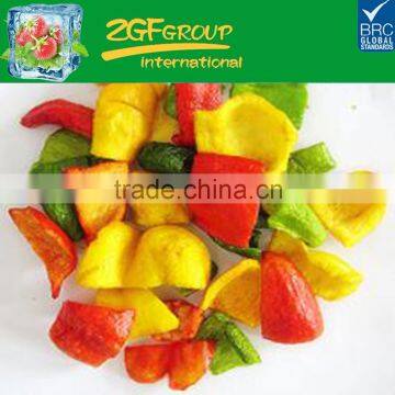 vacuum fried(VF) crispy colorful sweet pepper vegetables chips healty snacks low fat