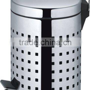 stainless steel gventilative garbage trash bin with holes