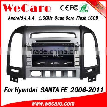 Wecaro WC-HS7024 Android 4.4.4 car multimedia system in dash for hyundai santa fe dvd gps android bluetooth 2006-2011