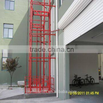 lead rail lift platform for cargo