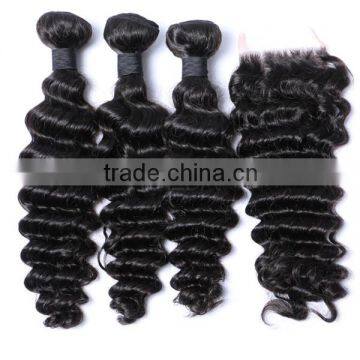 3 Bundles Hair and Closure for Full Head Brazilian Hair Bundles With Closure Supplier's Choice photo-5