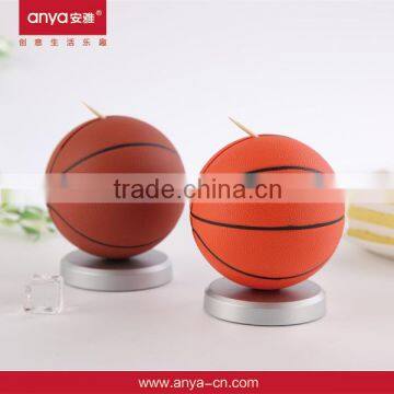 D477 Basketball Shape Plastic Automatic Toothpick Holder Creative Tableware Indian Chinese Restaurant Decoration Supply