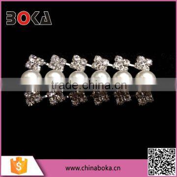 BOKA luxurious bridal rhinestone and pearl decorative trimming