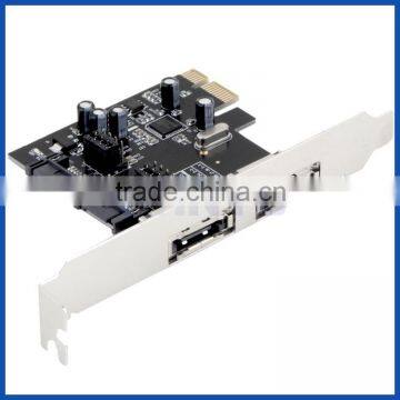 PCIE to SATA eSATA card 2 Port PCI Express (PCIe) SATA III 6.0 Gbps Host controller Adapter