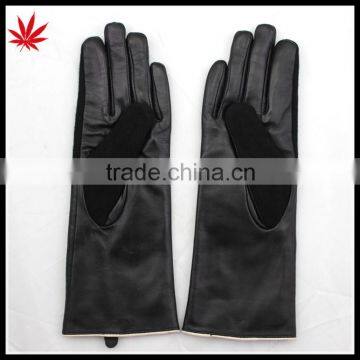 Ladies Sheepskin Cheap and Woolen Leather Hand Gloves photo-3