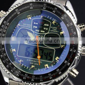 Brand New mens analog digital wrist watch alarm sport quartz watch WM007-ESS