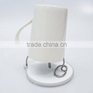 2016 New Fashion Stainless Steel Animal-shaped Cup Holder With White Ceramic Coaster photo-2