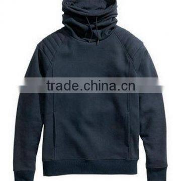 custom high quality 100% polyester pullover women plain black hoodie wholesale