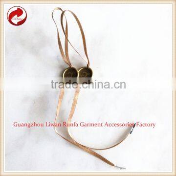 High-quality Metal Aluminum Clothing Custom Silk Ribbon Seal Tag photo-2