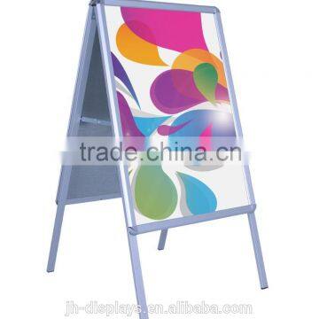 Open Snap Front Loading Professional Poster Stand Double Side A Frame