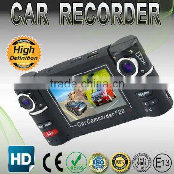 2.7 Inch Color Screen HD Fill Light Dual Camera Car DVR Video Recorder