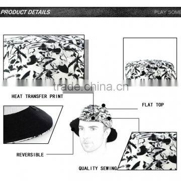 Multi Color 100% Cotton Outdoor Travel Anti-sunshine Print Bucket Hat photo-2