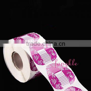 500 Pink Flower Horse Toe Nail Form for Salon photo-2