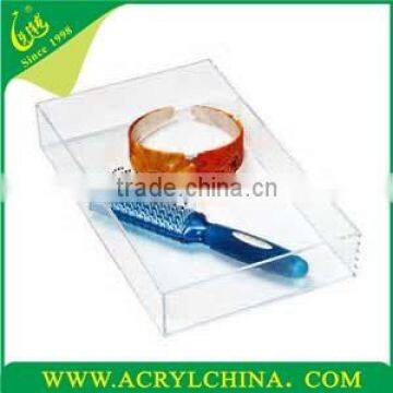 customized fashion and simple white plastic serving tray for accessories