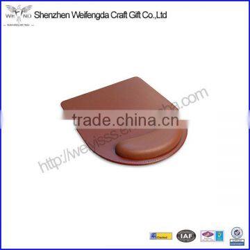 High Quality Wholesale Leather Computer Mouse Mat with Wrist Protection
