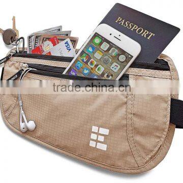 Factory Waterproof Nylon Travel Money Belt RFID Blocking Wallet & Phone Pocket photo-2