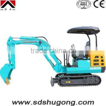 Rubber track , 2.2 ton Mini hydraulic excavator with 0.1m3 bucket