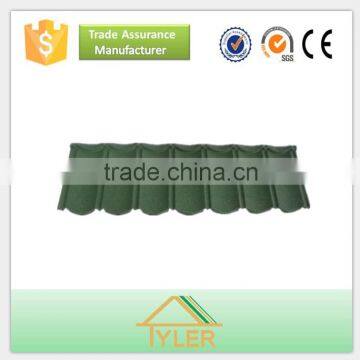 Classic Wave Aluminum Stone Chip Coated Steel Roof Tiles / Roofing Panel