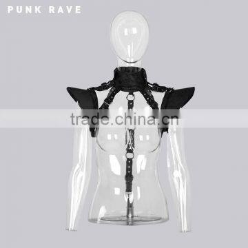 S-143 Black Leather Sexy Cool Lady Neck Garments Collar Accessory photo-4