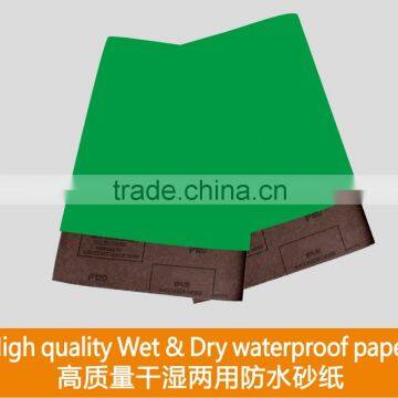 Wet & Dry waterproof paper for damp smoothing of automotive bodies ideal for hand tooling on paints in general on wood plastics