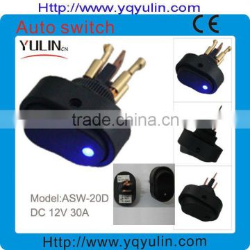 12mm blue led light 12VDC 30A auto on off switch