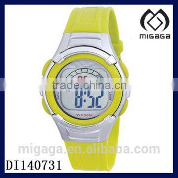 apple green silicone cheap digital watch for children