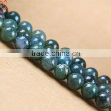 Gemstone moss agate 8mm round beads jewelry beads