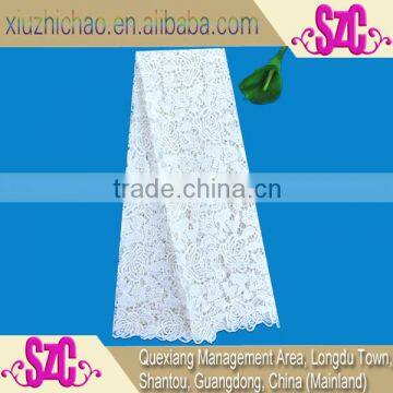 LXE003 Factory Direct Selling High Quality Fashion White Heavy African Voile Lace