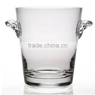 Clear Krosno Glass Wine Cooler Ice Bucket leadfree crystal high quality popular with handle ear hotel barware glassware