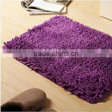 Cheap Price Home Textile Microfiber Polyester Clean Plain Floor Mat / Chenille Floor Mat photo-2