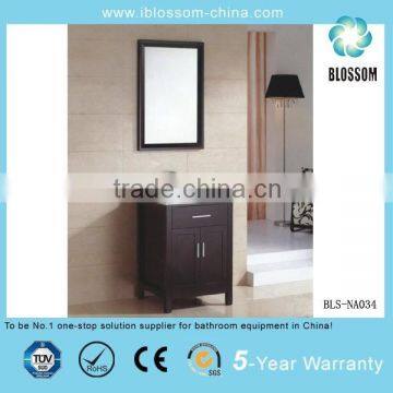 solid wood soft close bathroom vanity units with mirror