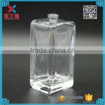 100ml Transparent Square Empty Glass Men Perfume Bottles With Sprayer