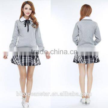 Japan sexy high school girl costume girls sweater and short dress