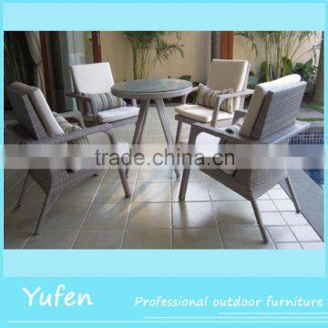 high quality glass round table and chair restaurant furniture